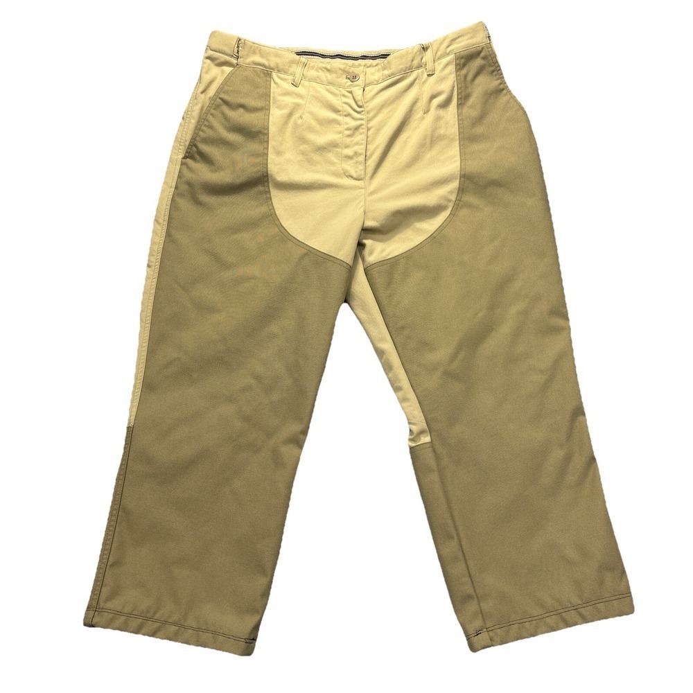 LL Bean Equestrian Pants Womens 18 Brown Double Knee Horse Riding  Outdoor 38x25